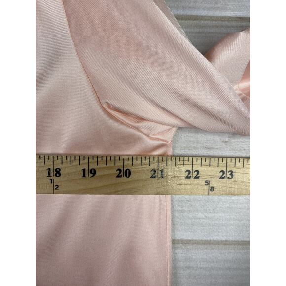 Vtg JC Penney Robes Nightgown Womens Sz M Pink Satin Embroidered Button Up - Picture 5 of 9